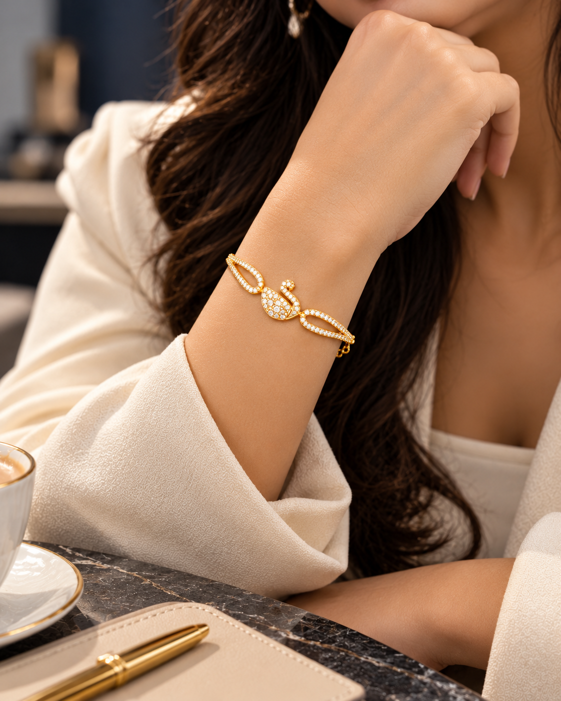 Golden Infinity Sparkle Crystal Bracelet