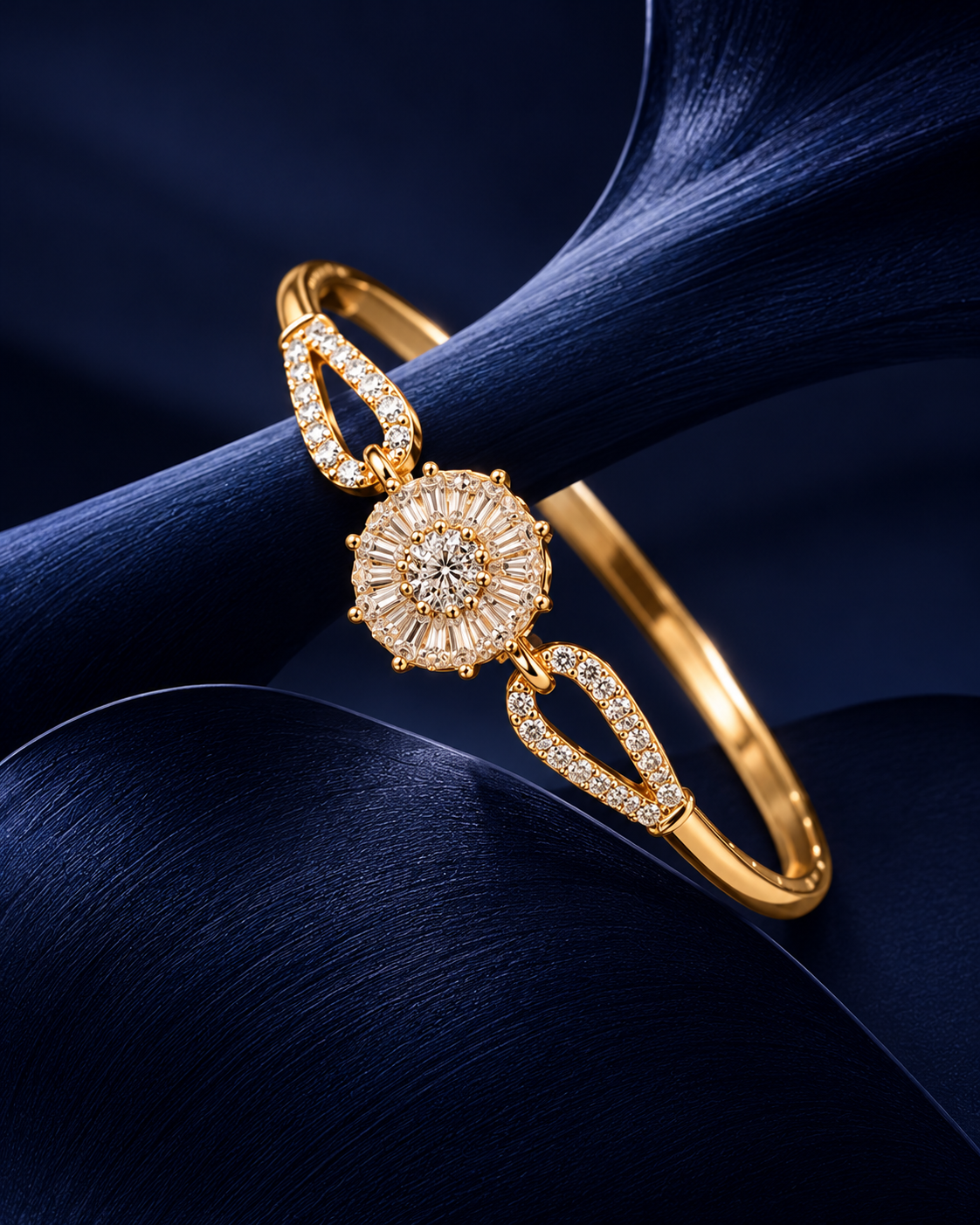 Golden Celeste Halo Crystal Bracelet