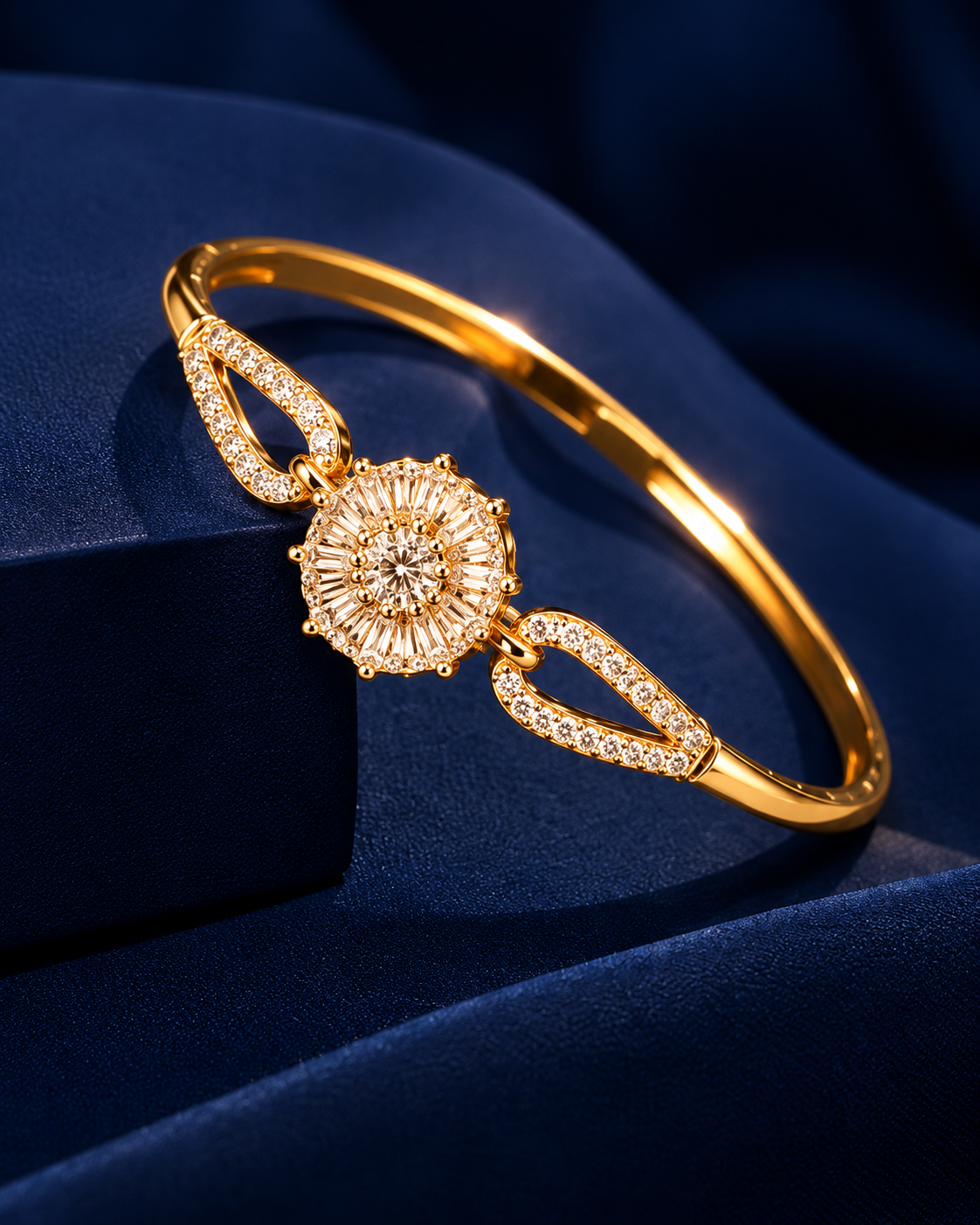 Golden Celeste Halo Crystal Bracelet
