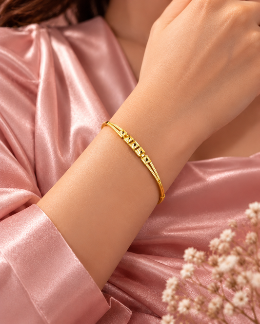 Golden Geometric Luxe Crystal Bracelet