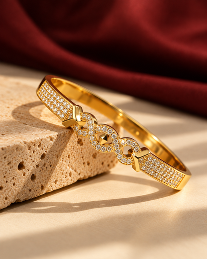 Golden Infinity Sparkle Bracelet