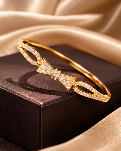 Golden Damru Sparkle Crystal Bracelet