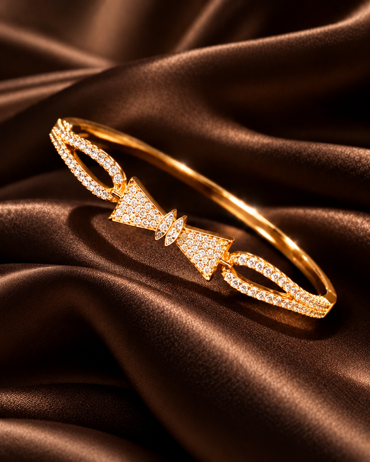 Golden Damru Sparkle Crystal Bracelet