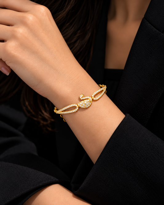Golden Infinity Sparkle Crystal Bracelet