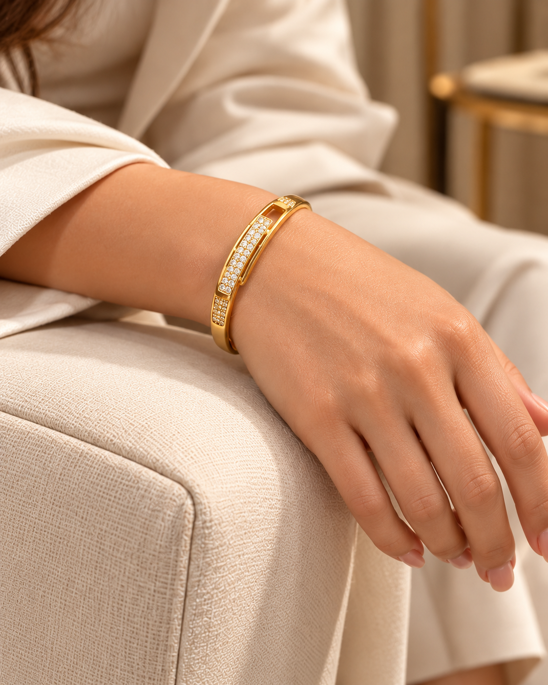 Golden Luxe Pavé Bar Bracelet