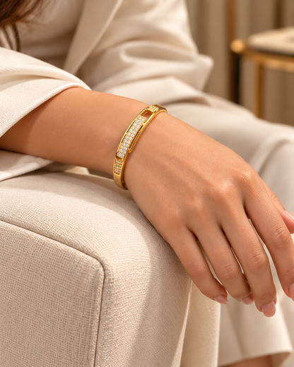 Golden Luxe Pavé Bar Bracelet
