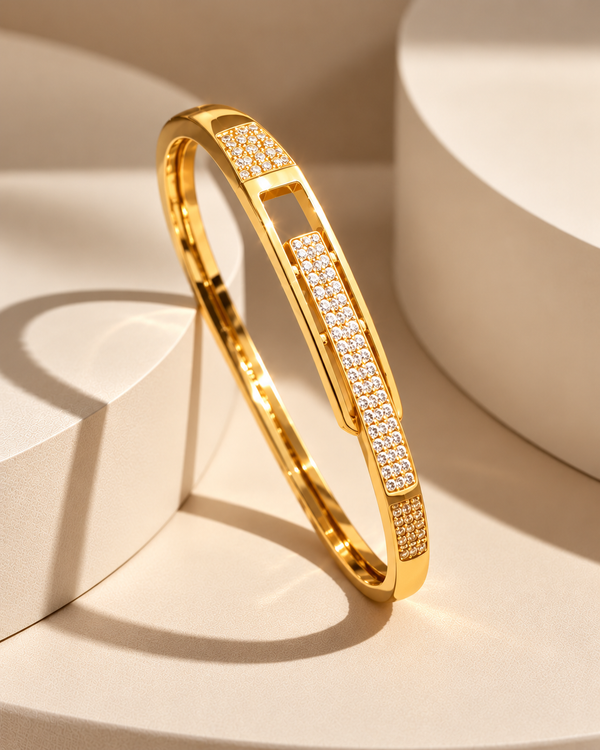 Golden Luxe Pavé Bar Bracelet