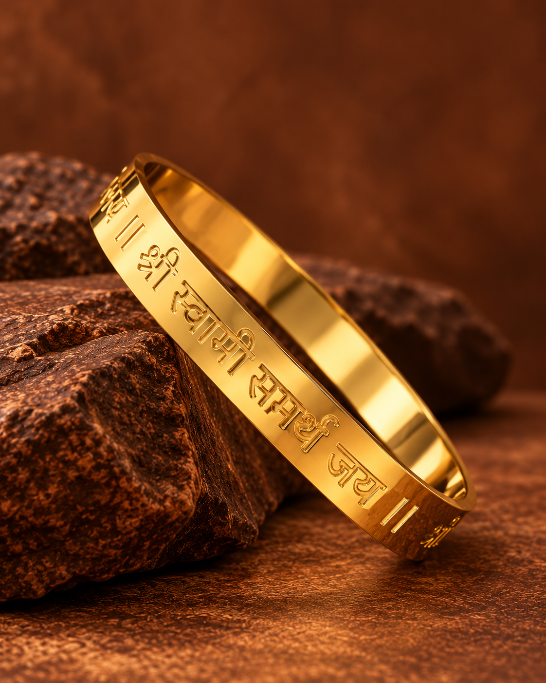 Golden Sanskrit Shloka Men’s Bracelet