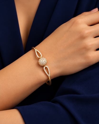 Golden Orb Crystal Bracelet