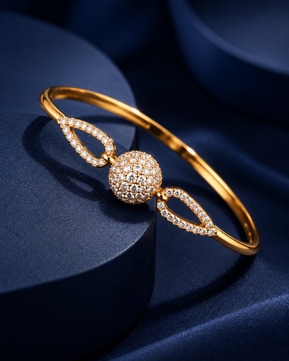 Golden Orb Crystal Bracelet